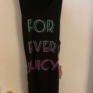 NWT Juicy Couture medium black dress with glittered “Forever Juicy”
